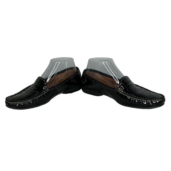 Talbots Patent Leather Driving Moccasins Size 6.5N Casual Preppy Classic *Flawed - Picture 7 of 8